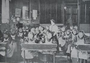 1910s girls classroom